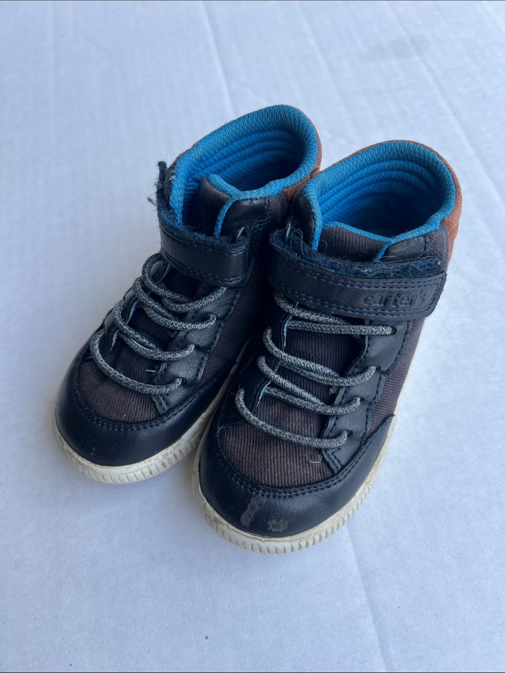 Carter's Navy and Blue Kids High-Top Sneakers